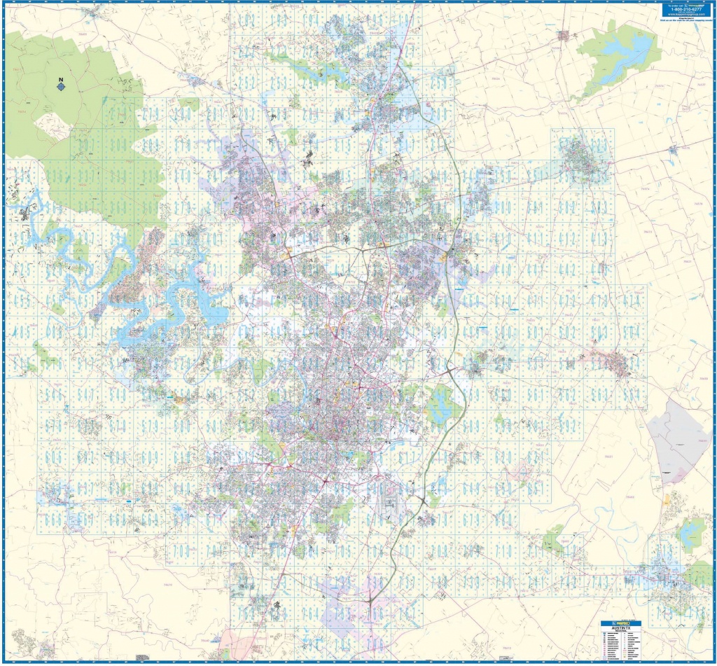 Austin, Tx Vicinity Large Wall Map – Kappa Map Group - Large Texas Wall Map