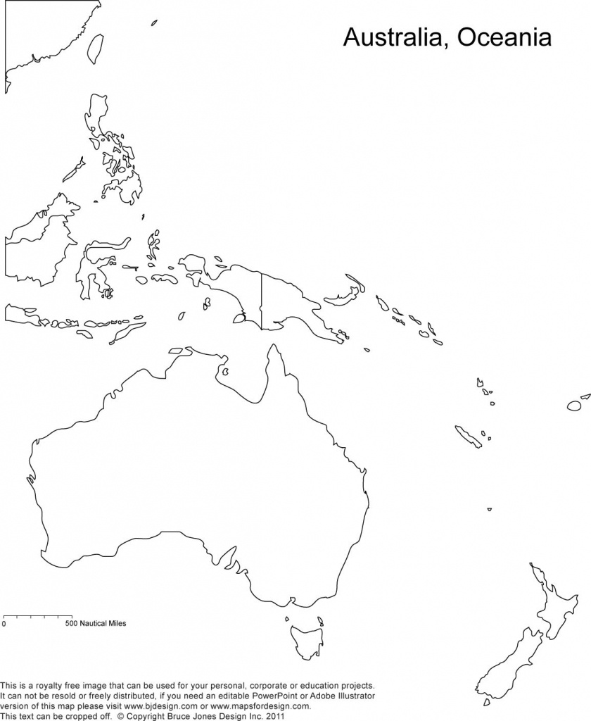 Australia Oceania Printable Outline Maps, Royality Free | Geography - Blank Map Of Australia Printable