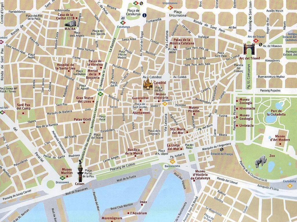 Barcelona Attractions Map Pdf - Free Printable Tourist Map Barcelona - City Map Of Barcelona Printable