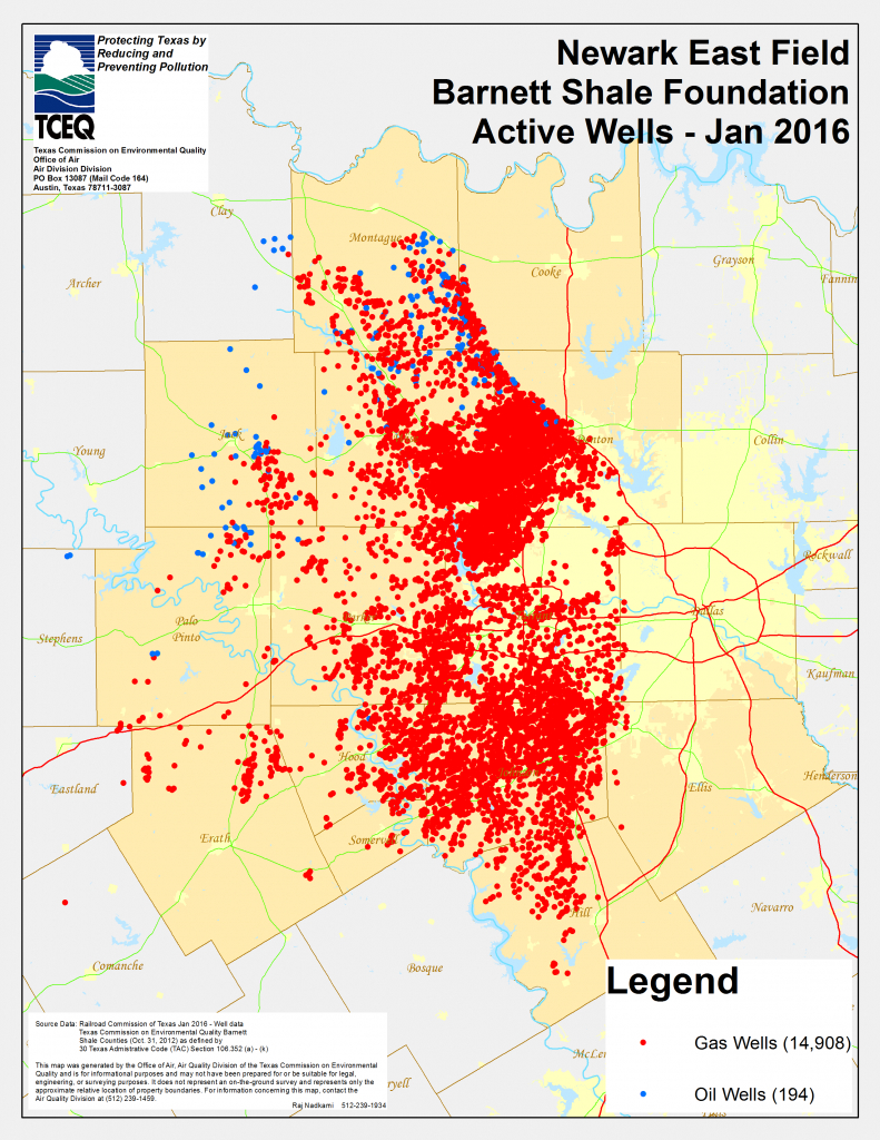Barnett Shale Maps And Charts - Tceq - Www.tceq.texas.gov - Texas Oil Fields Map
