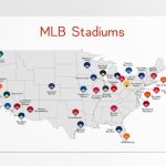 Baseball Map Baseball Stadiums Map Mlb Stadium Print | Etsy   Printable Map Of Mlb Stadiums