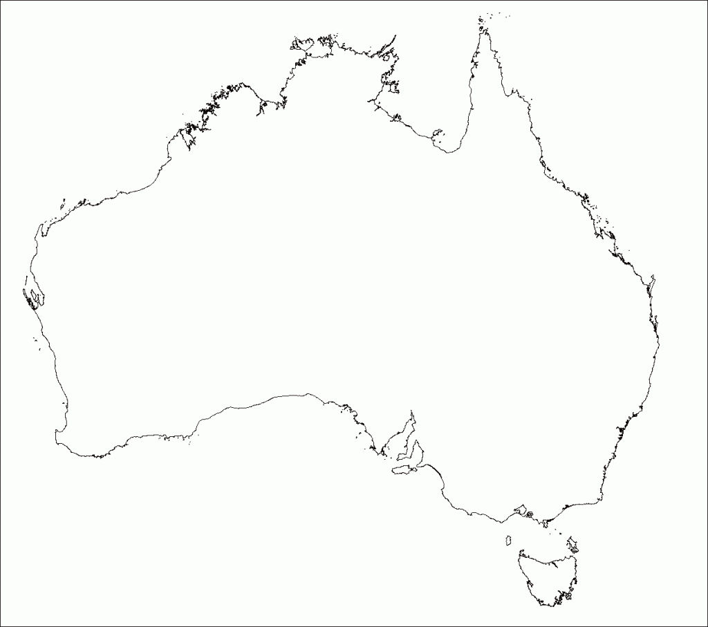 Basic Outline Maps : Library - Printable Map Of Australia With States And Capital Cities