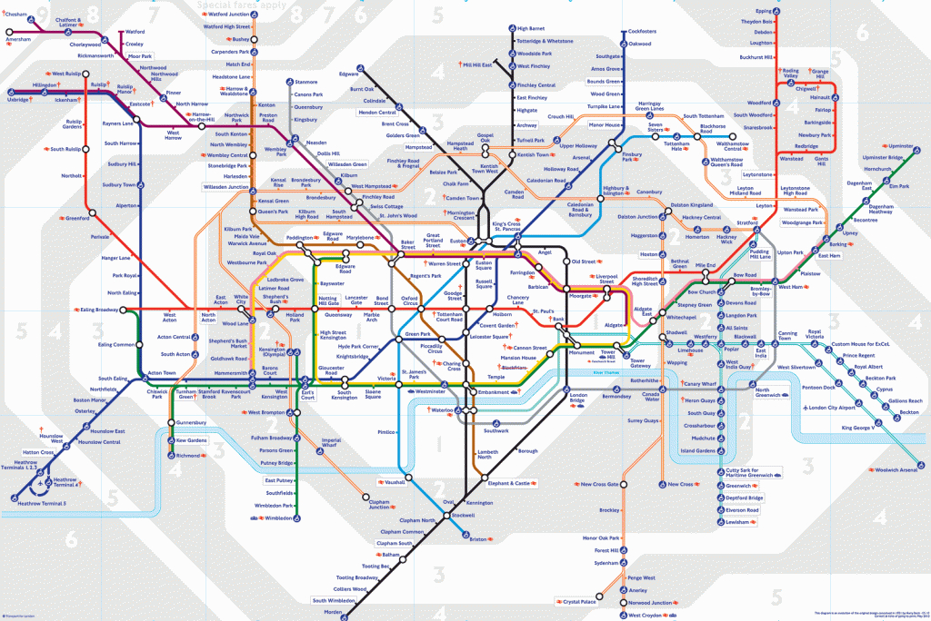 Bbc - London - Travel - London Underground Map - Printable Map Of The London Underground