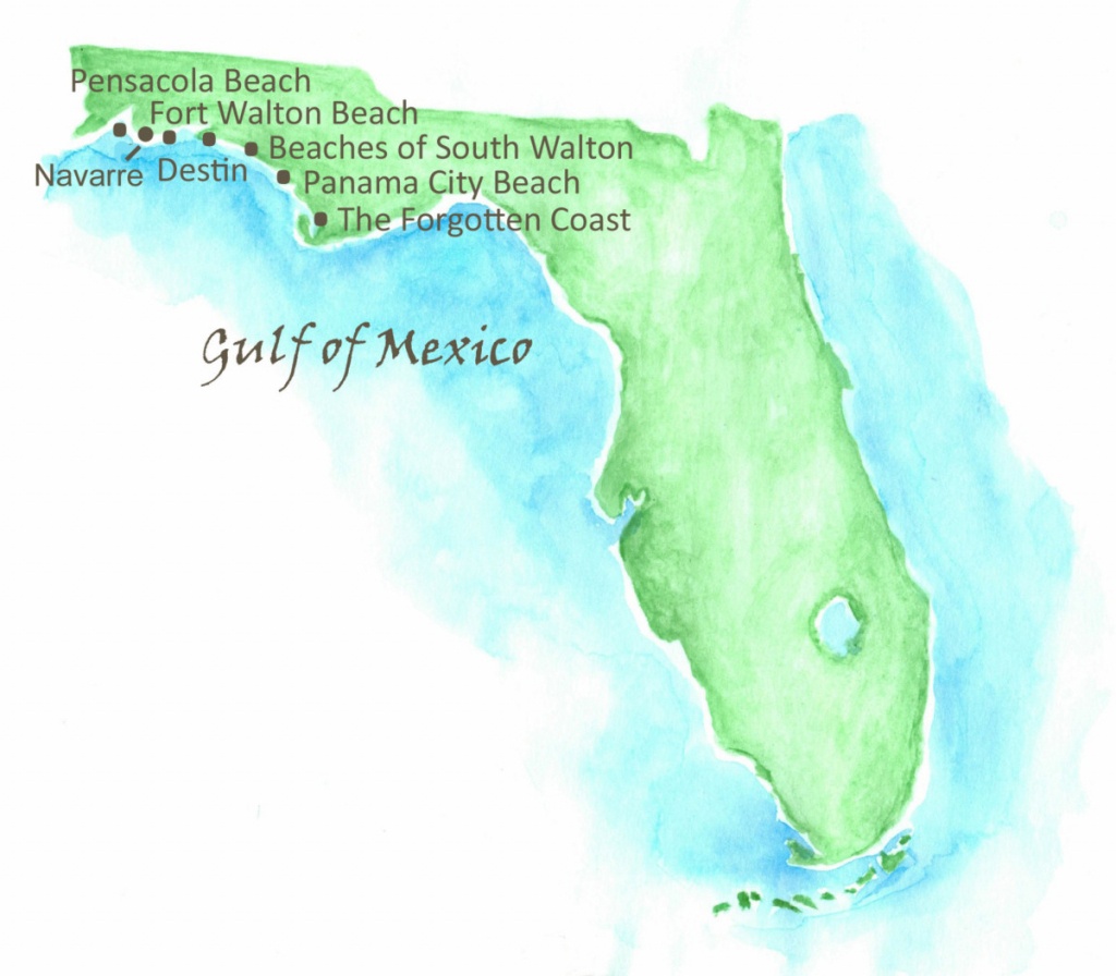 Beaches Of Northwest Florida Map | Southern Vacation Rentals - Northwest Florida Beaches Map