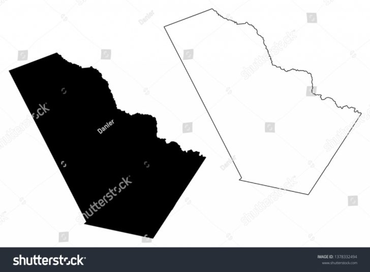 Texas County Map Vector