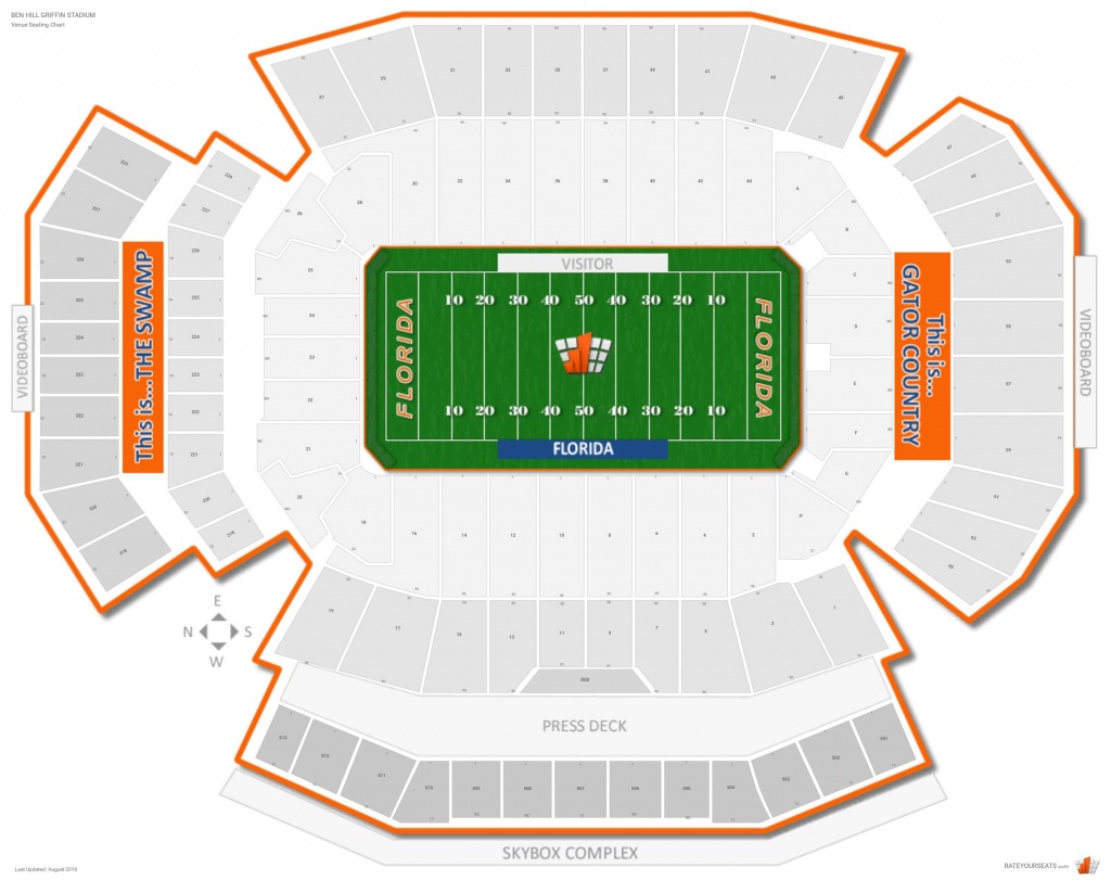 Ben Hill Griffin Stadium (Florida) Seating Guide - Rateyourseats - University Of Florida Football Stadium Map