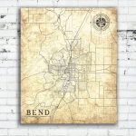 Bend Or Canvas Print Oregon Vintage Map Bend Or City Vintage Map   Printable Map Of Bend Or