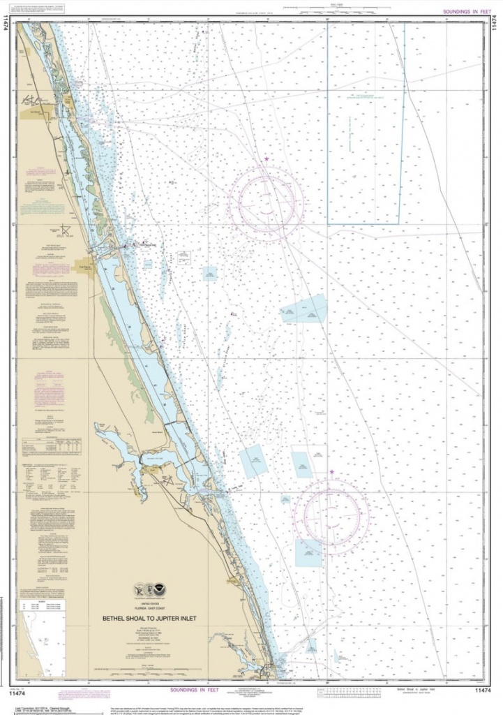 Bethel Shoal To Jupiter Inlet 2014 Nautical Map Florida 80000 | Etsy - Hobe Sound Florida Map