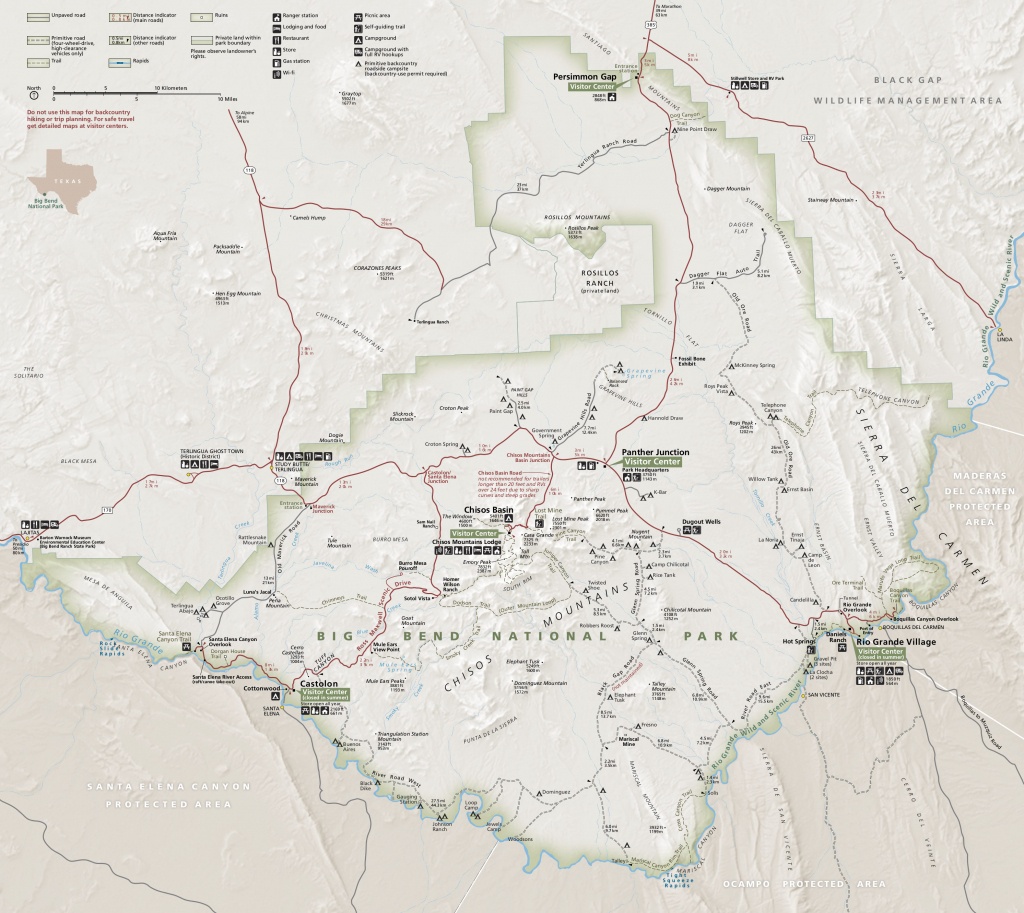 Big Bend Maps | Npmaps - Just Free Maps, Period. - Printable Map Of National Parks