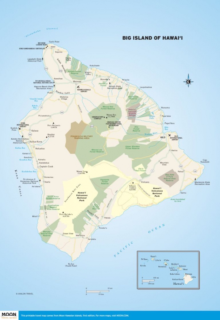Big Island Of Hawai&amp;#039;i | Scenic Travel | Hawaii Volcanoes National - Big Island Map Printable