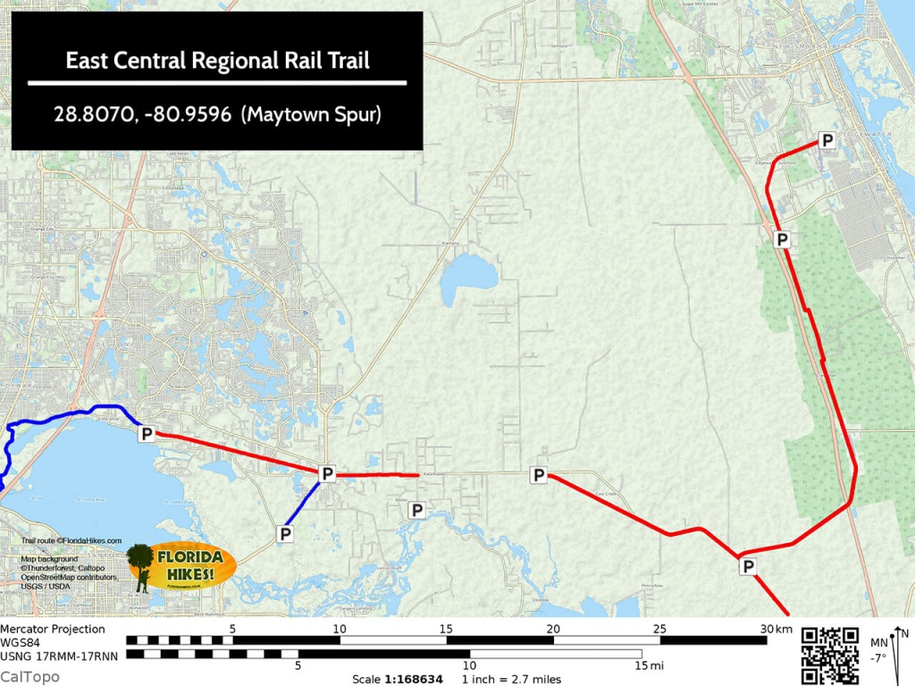 Biking East Central Regional Rail Trail | Ecrrt | Florida Hikes! - Rails To Trails Florida Map