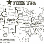 Black And White Us Time Zone Map   Google Search | Social Studies   Printable Usa Time Zone Map