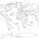Black And White World Map With Continents Labeled Best Of Printable   Printable Word Map