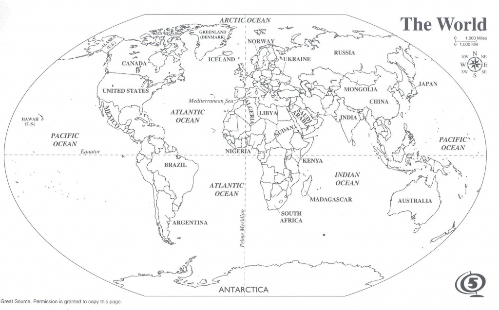 Black And White World Map With Continents Labeled Best Of Printable - Printable World Map With Continents And Oceans Labeled