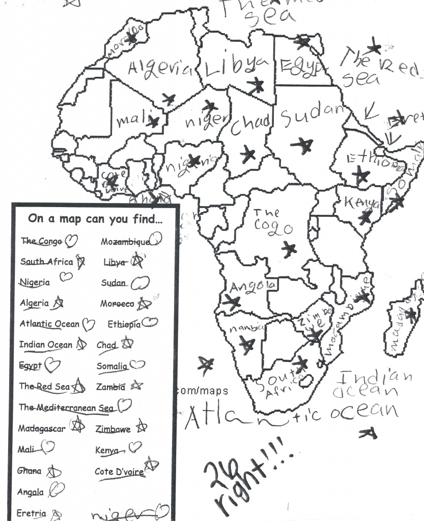 Blank Africa Map Test | Biofocuscommunicatie - Africa Map Quiz Printable