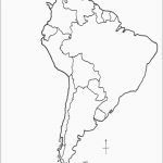 Blank Latin America Map Quiz Social Studies Pinterest Throughout   Printable Blank Map Of South America