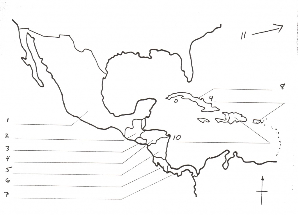 Blank Map Of Central America And Travel Information | Download Free - Printable Blank Map Of Central America