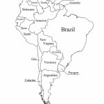 Blank Map Of Central And South America | Ageorgio   Printable Blank Map Of South America