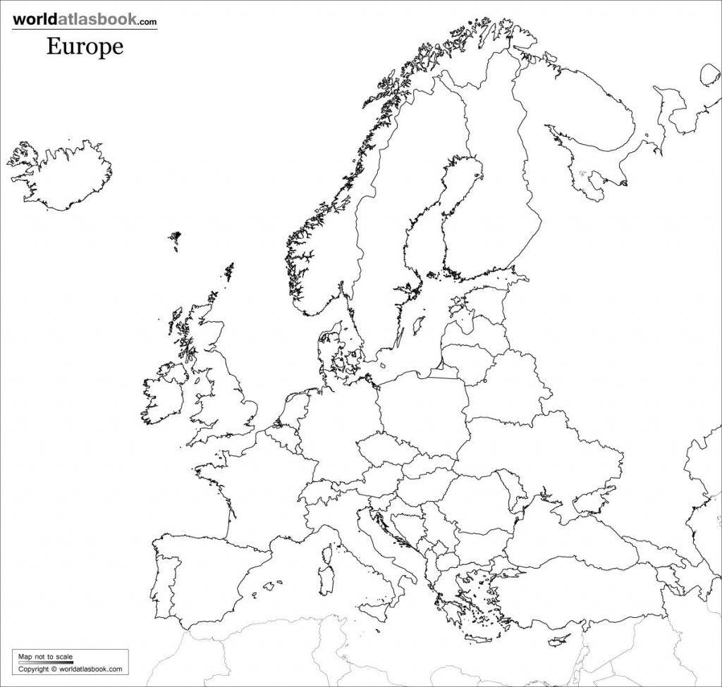 Blank Map Of Europe Shows The Political Boundaries Of The Europe - Printable Blank Physical Map Of Europe
