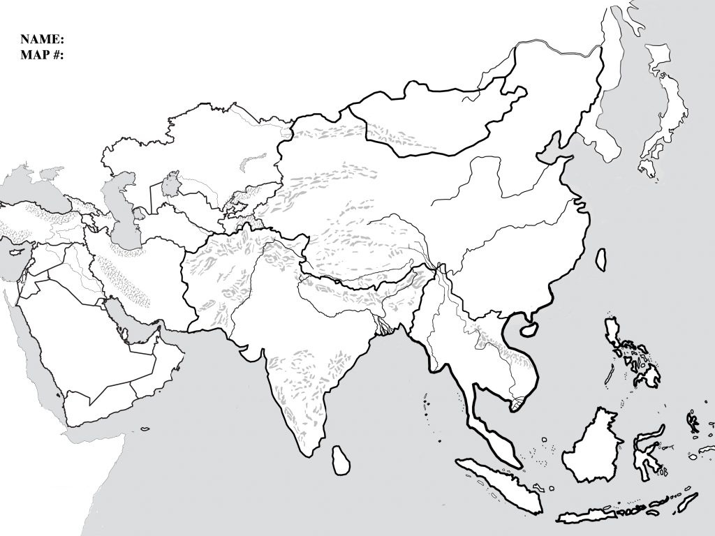 Blank Map Of Monsoon Asia And Travel Information | Download Free - Blank Map Of Asia Printable