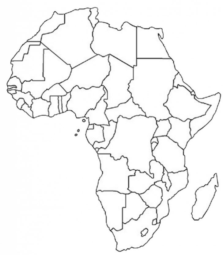 Blank Outline Map Of Africa Printable