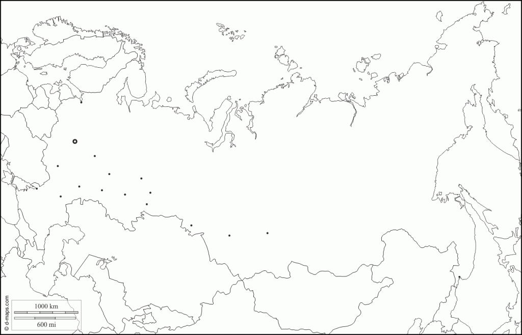 Blank Outline Map Of Russia And Travel Information | Download Free - Outline Map Of Russia Printable