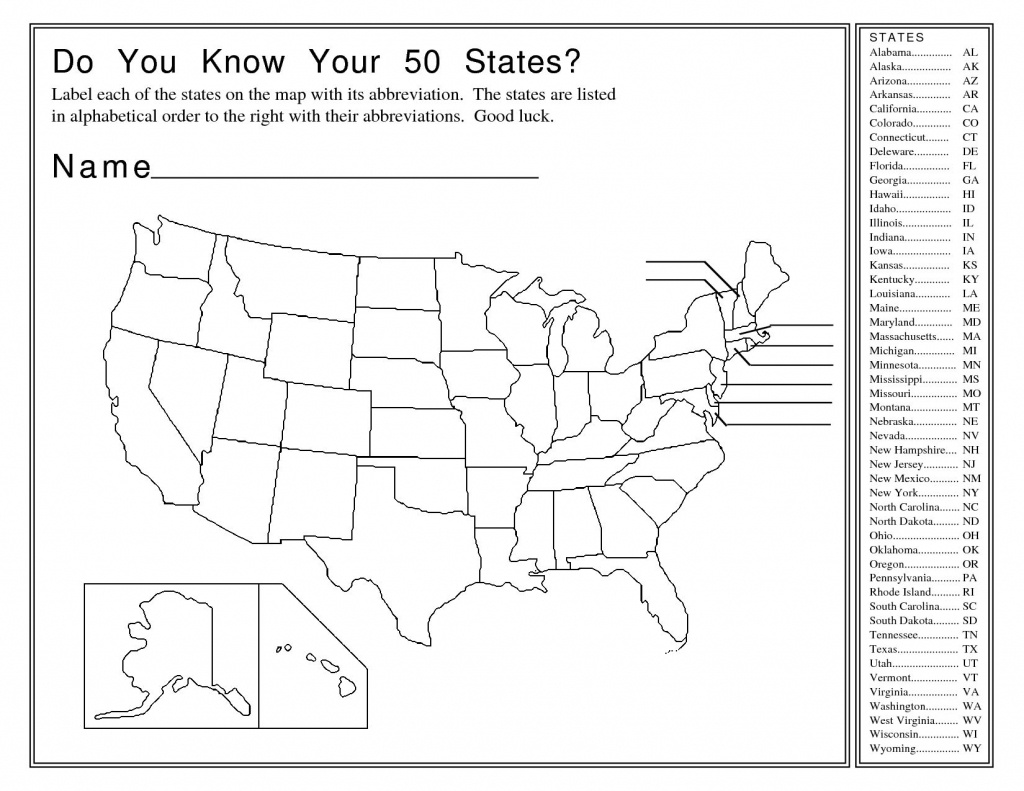 Blank Printable Map Of The United States Us Map Activity Printable - Blank Us Map Quiz Printable