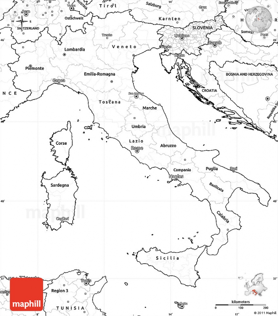 Printable Blank Map Of Italy Printable Maps