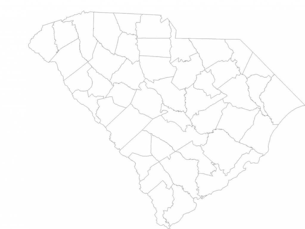 Blank South Carolina County Map Free Download - South Carolina County Map Printable