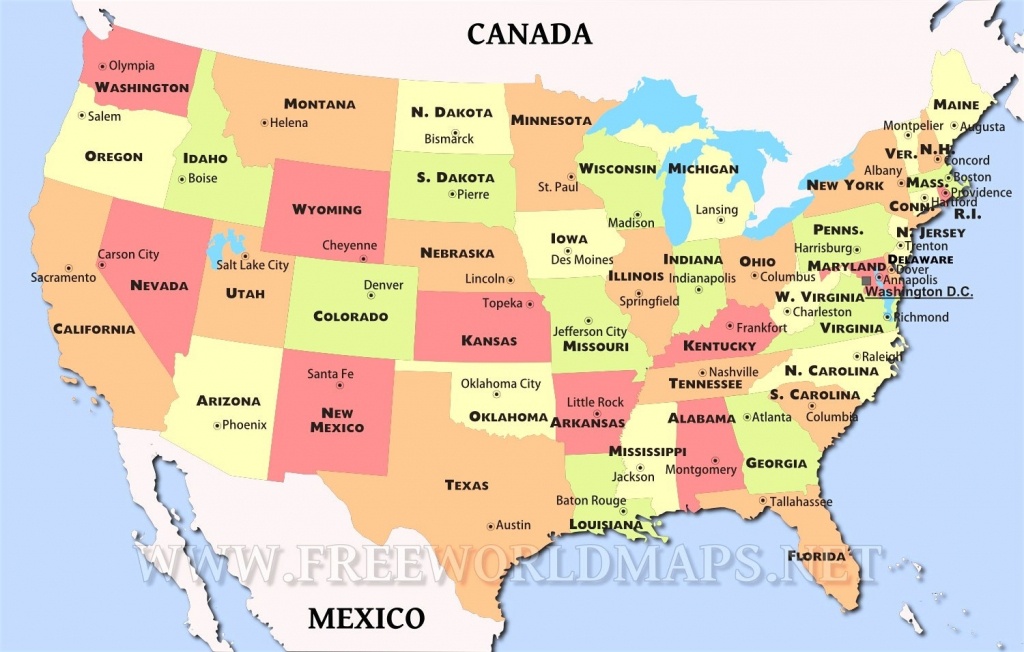 Blank Us Map With States Names Usa State Valid And Labeled - Us Map With States Labeled Printable