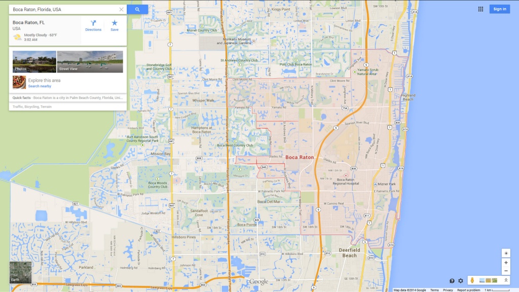 Boca Raton, Florida Map - Boca Delray Florida Map