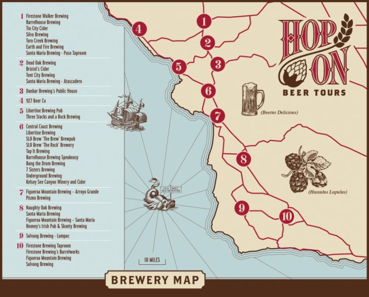 California Brewery Map