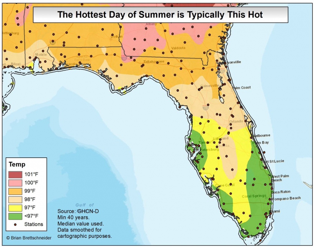 Brian Brettschneider On Twitter: &amp;quot;here Is The Florida Version Of The - Florida Temp Map