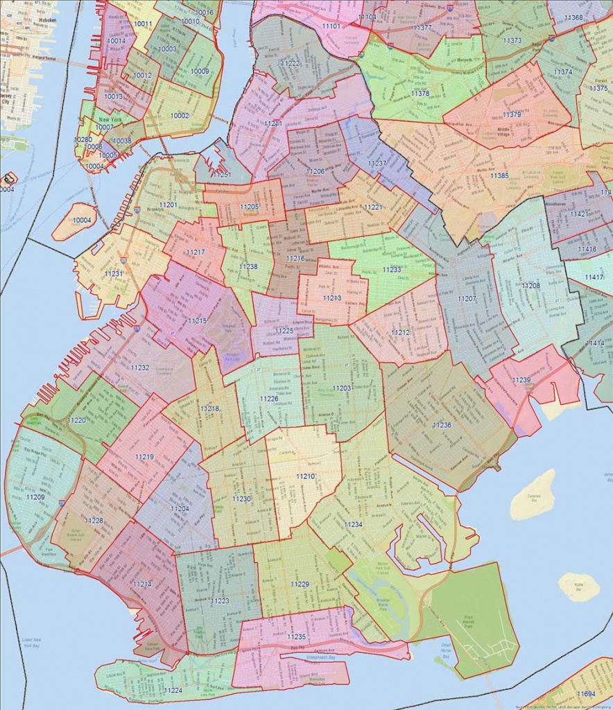 Brooklyn Zip Code Map - Printable Map Of Brooklyn Ny Neighborhoods