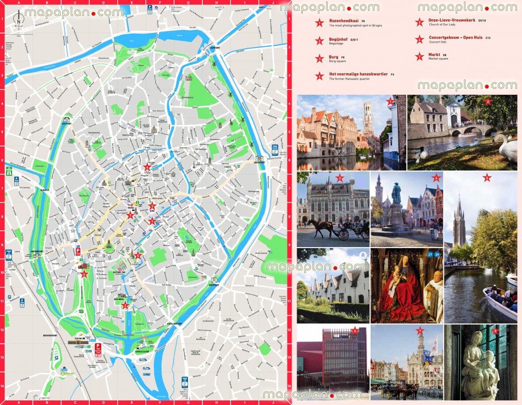 Bruges Map - Bruges City Centre Free Printable Travel Guide Download - Printable Travel Maps
