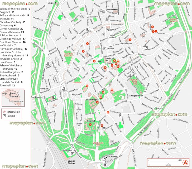 Bruges Tourist Map Printable