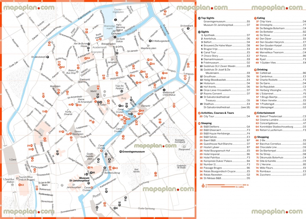 Bruges Tourist Map And Travel Information | Download Free Bruges - Bruges Tourist Map Printable