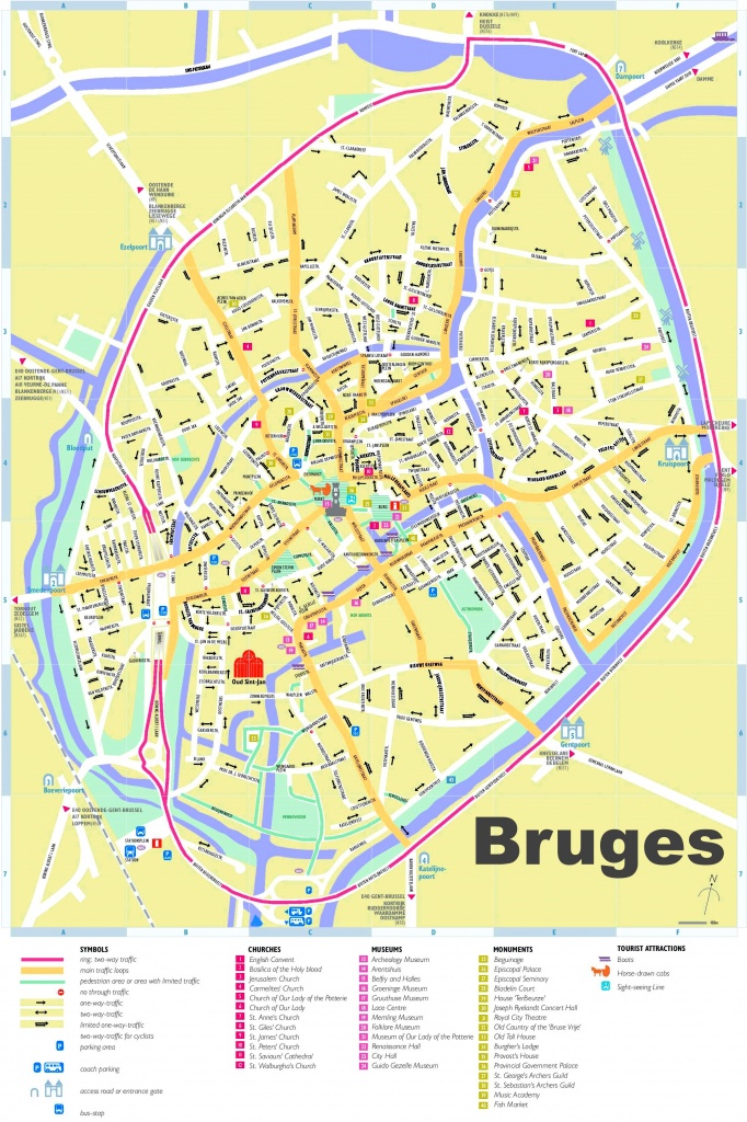 Bruges Tourist Map - Bruges Map Printable