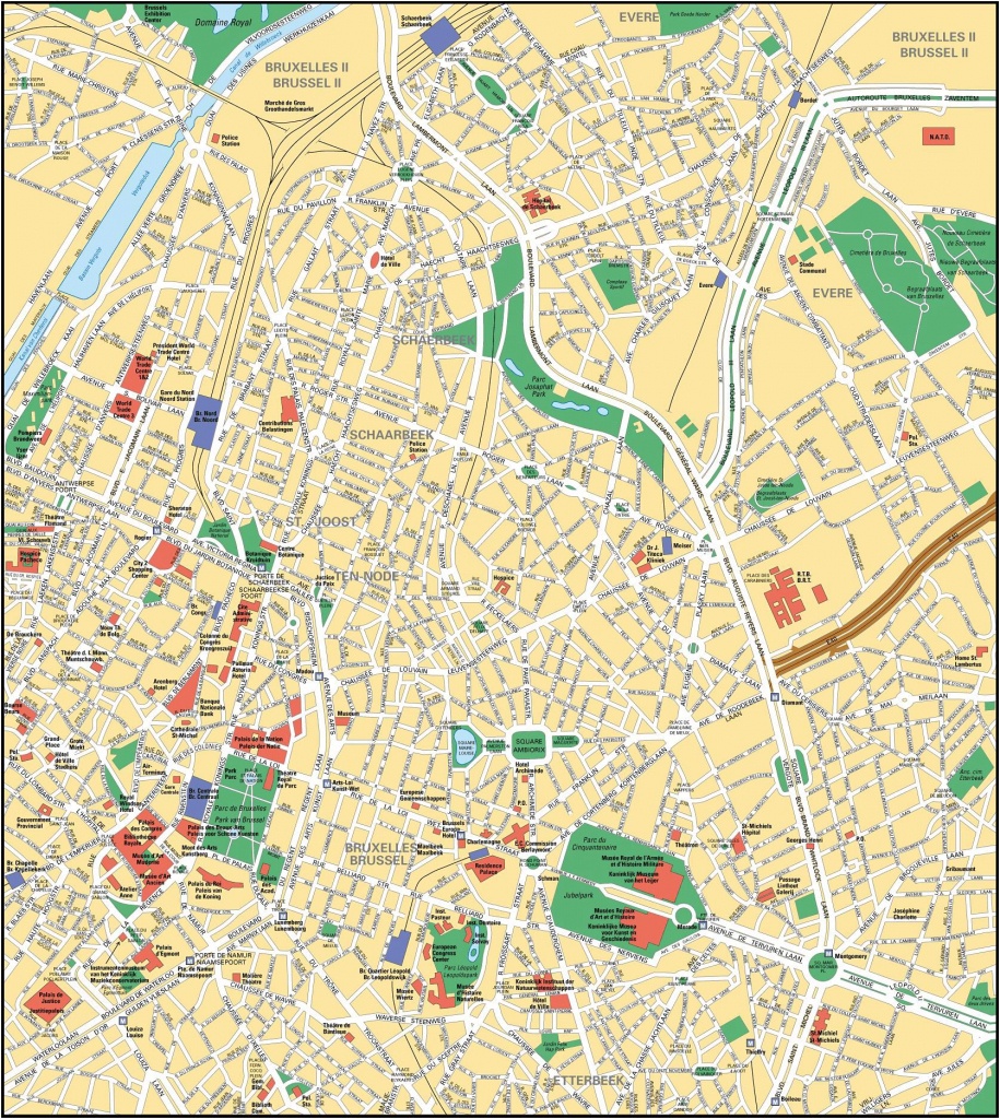 Brussels Map - Detailed City And Metro Maps Of Brussels For Download - Tourist Map Of Brussels Printable