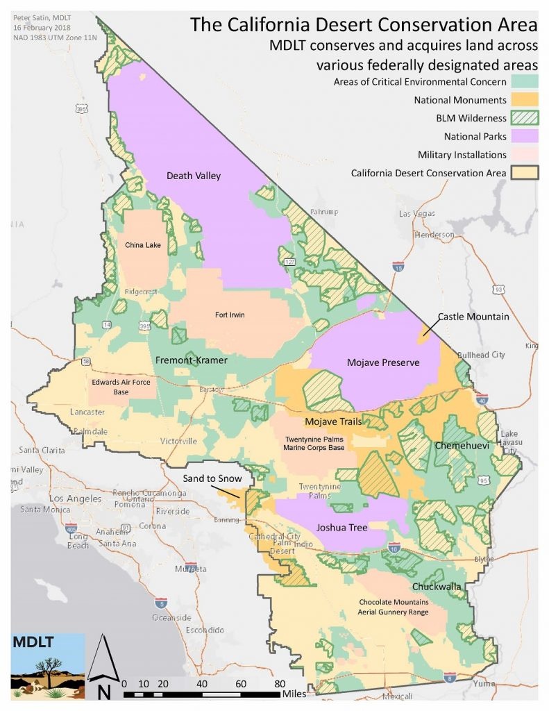 Ca Desert Conservation Area Map - Mdlt - California Desert Map
