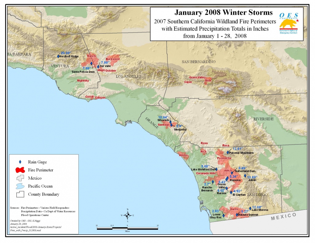 Ca Oes, Fire - Socal 2007 - Map Of Malibu California Area