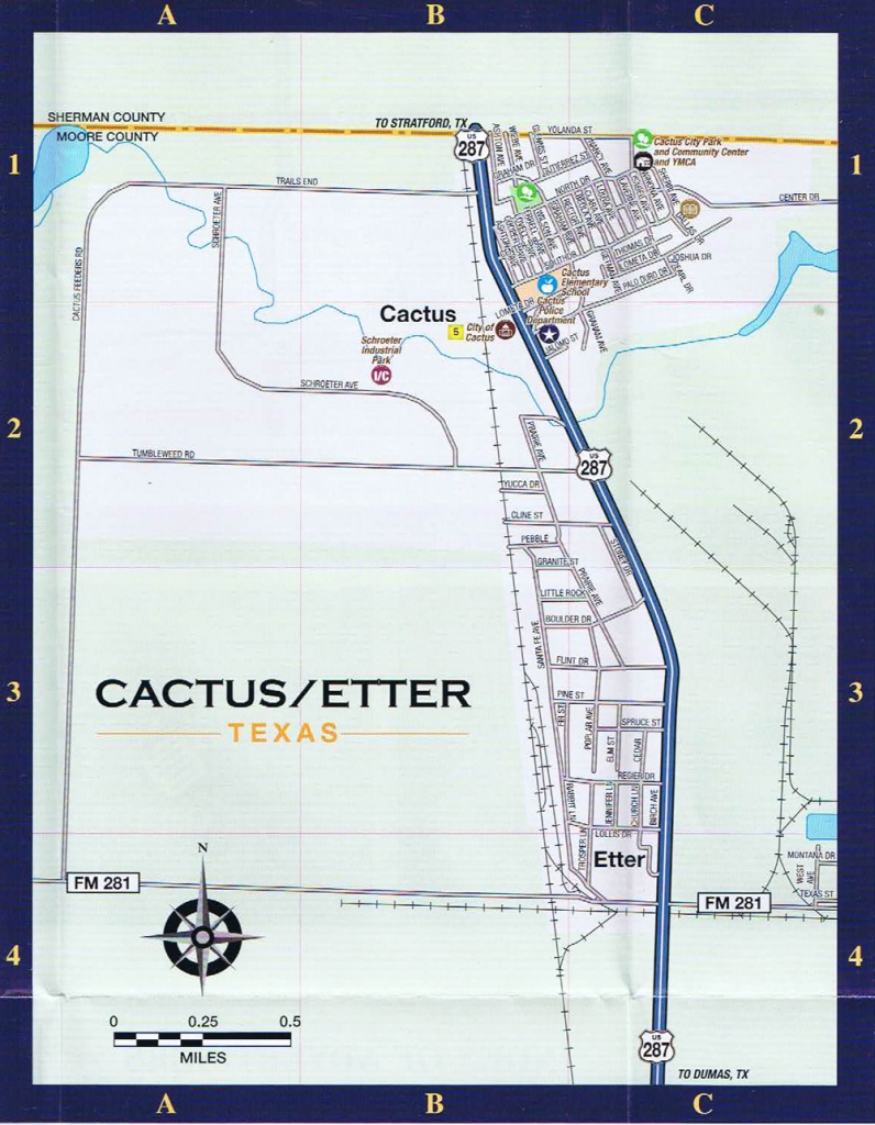 Cactus Local Street Map - Dumas Texas Map