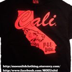 Cali Men's Black/red T Shirt From M.o.e. Unltd. Clothing   California Map Shirt