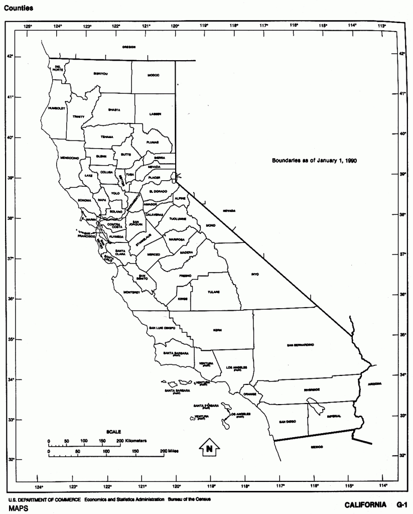 California Black And White Outline Map, United States - Full Size - California Map Black And White