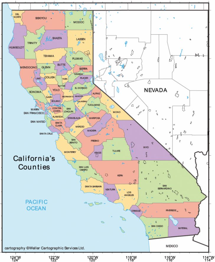 Map Of California Usa With Cities