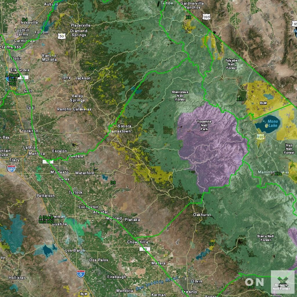 California D6 Deer Hunting Zone - Map &amp; Information - Map Of Hunting Zones In California