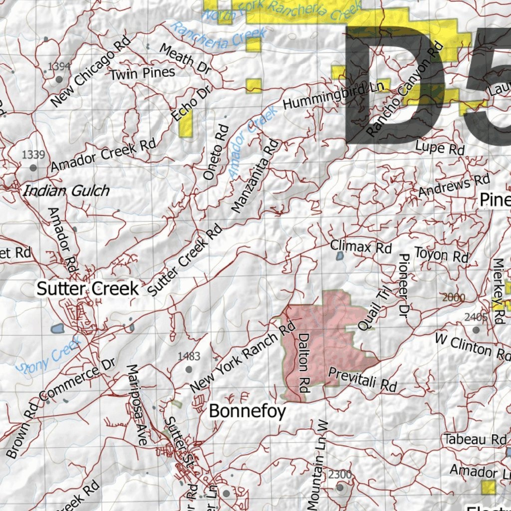 California Deer Hunting Zone D5 Map - Huntdata Llc - Avenza Maps - California D5 Hunting Zone Map