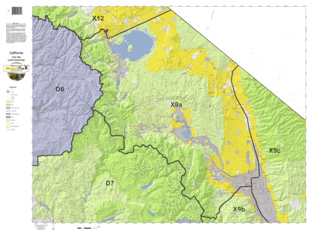 California Deer Hunting Zone X9A Map - Huntdata Llc - Avenza Maps - California B Zone Deer Hunting Map