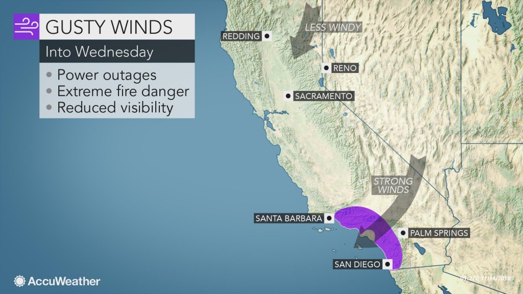 California Fire Disaster May Worsen As Strong Winds Howl For - California Night Hunting Map