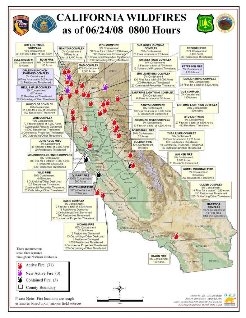 California Fires Map From Cal Fire &amp;amp; Oes | Firefighter Blog - California Fire Map Now